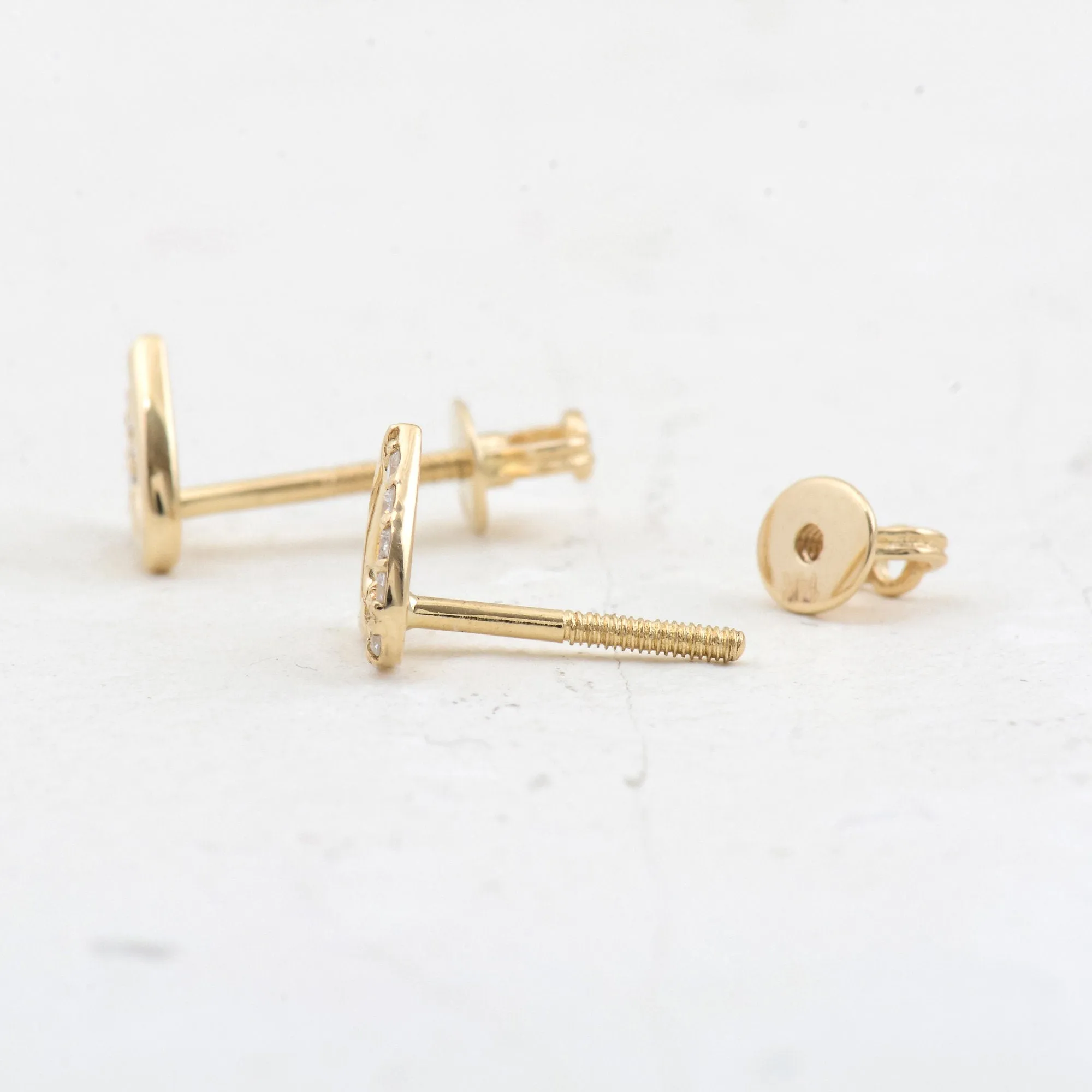 0.12CTW Moissanite Heart Cut Stud Earrings