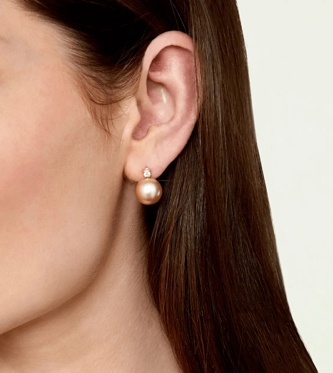 10-12mm Golden South Sea Pearl & 18K Gold Sasha Earrings