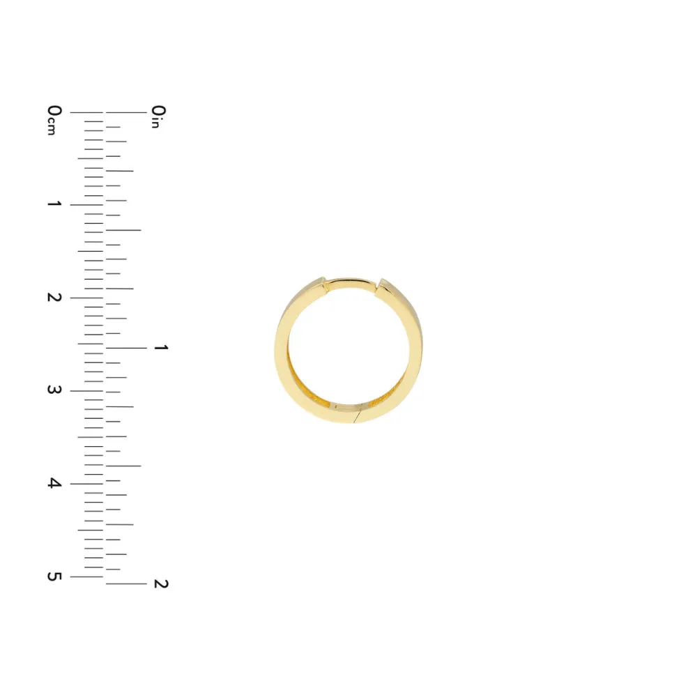 14k Gold Huggie Hoop Earrings
