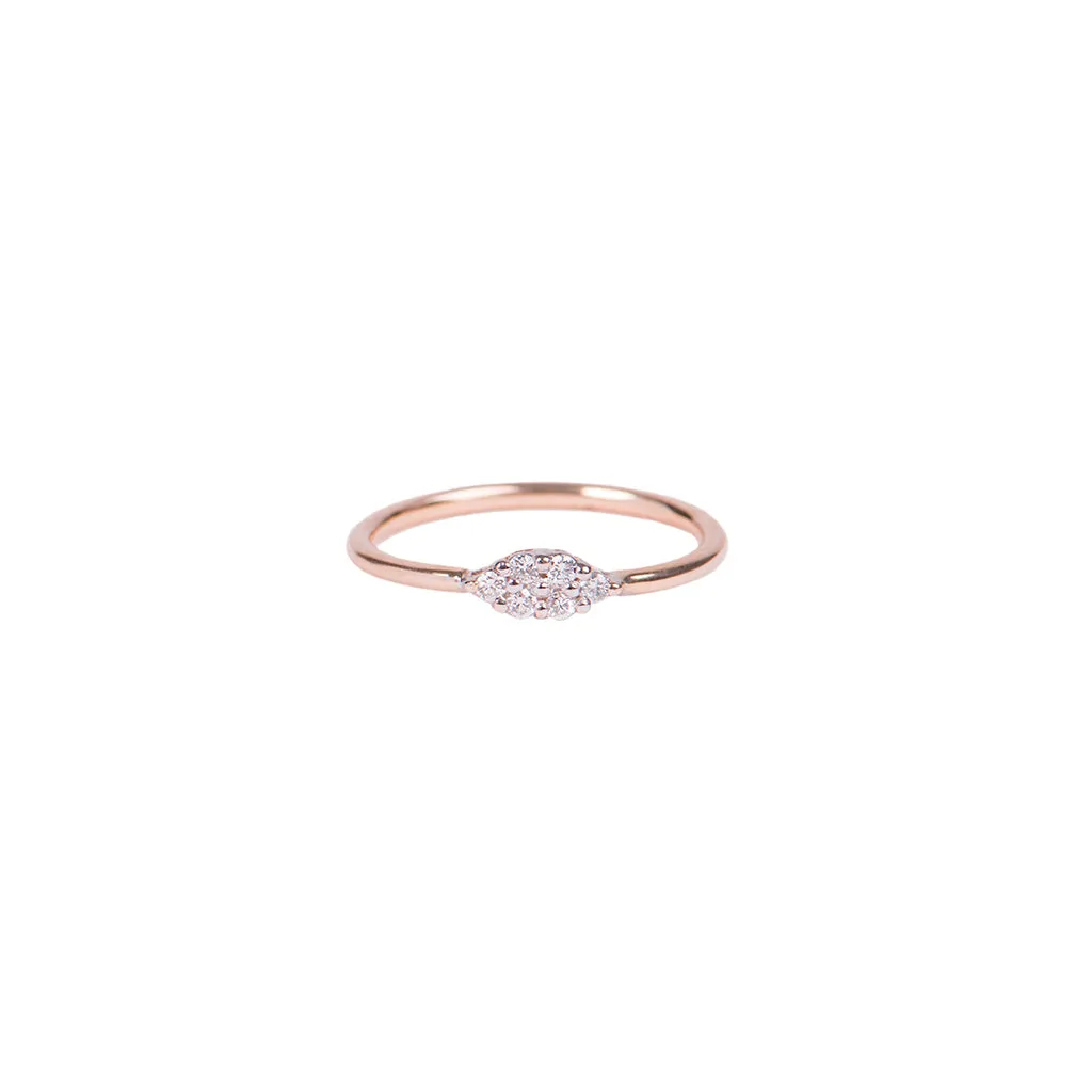6 DIAMOND CLUSTER WAIF RING