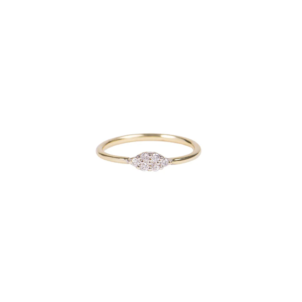 6 DIAMOND CLUSTER WAIF RING