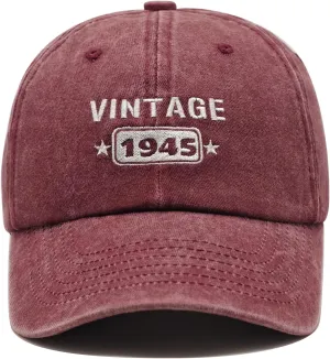 80th Birthday Gifts for Men Women, Happy 80th Birthday Decorations - Embroidered Baseball Cap Adjustable