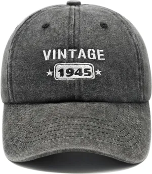80th Birthday Gifts for Men Women, Happy 80th Birthday Decorations - Embroidered Baseball Cap Adjustable