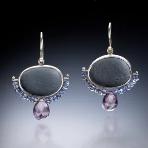 Amethyst Rock Earrings