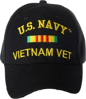 Artisan Owl Officially Licensed Vietnam Veteran Embroidered Adjustable Baseball Cap - US Navy, US Air Force, Army