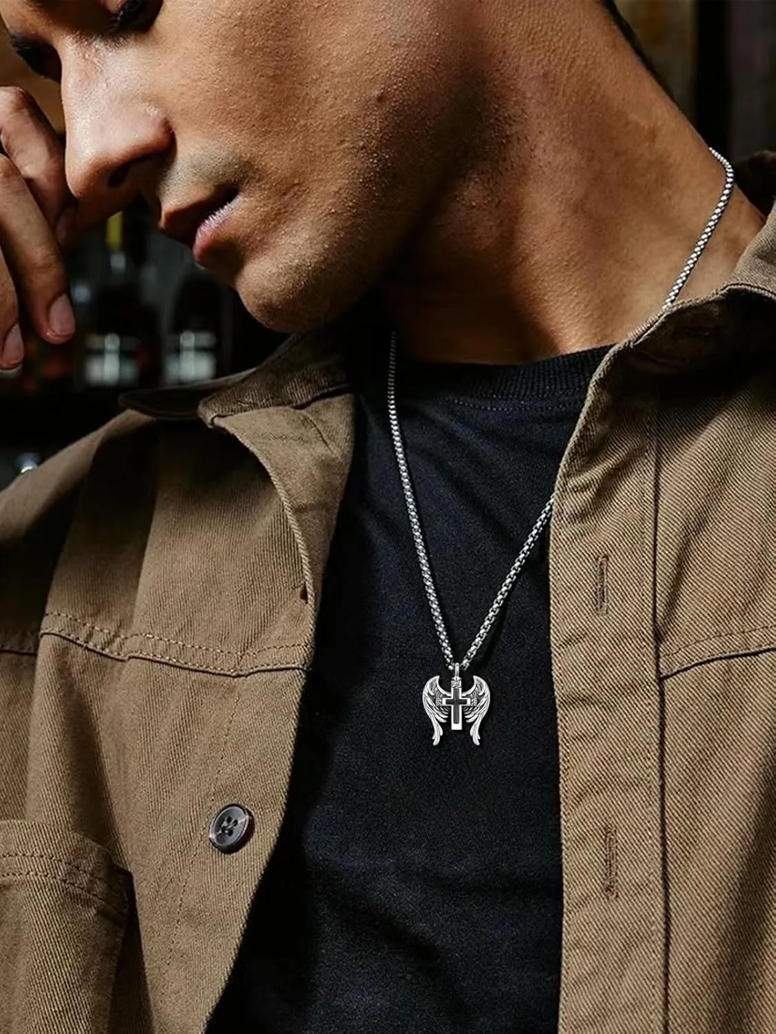 Ashes Cross/Viking Norse/Arrow/Bear Paw/Heart/Thor's Hammer/Hourglass/Tree of Life Necklace 925 Sterling Silver Pendant Necklace Cremation Jewelry Gifts for Men women