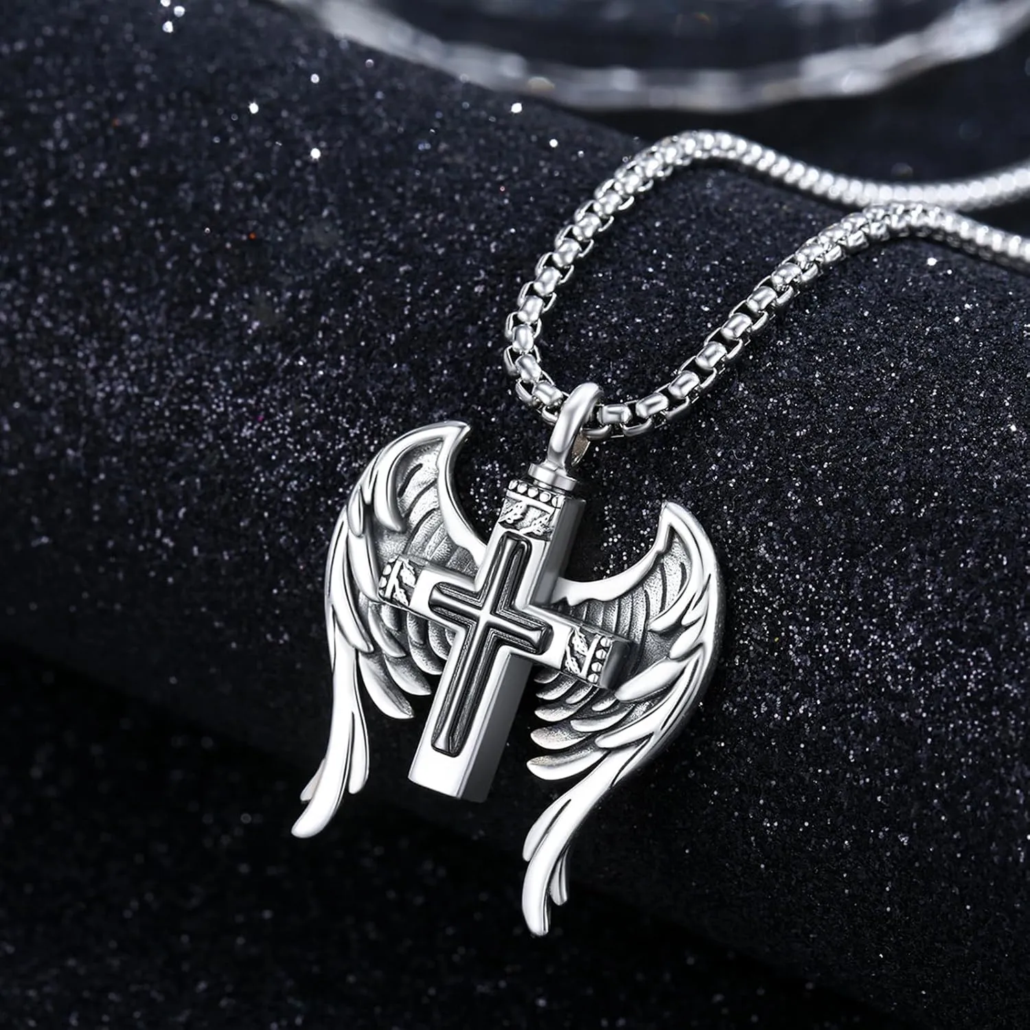Ashes Cross/Viking Norse/Arrow/Bear Paw/Heart/Thor's Hammer/Hourglass/Tree of Life Necklace 925 Sterling Silver Pendant Necklace Cremation Jewelry Gifts for Men women
