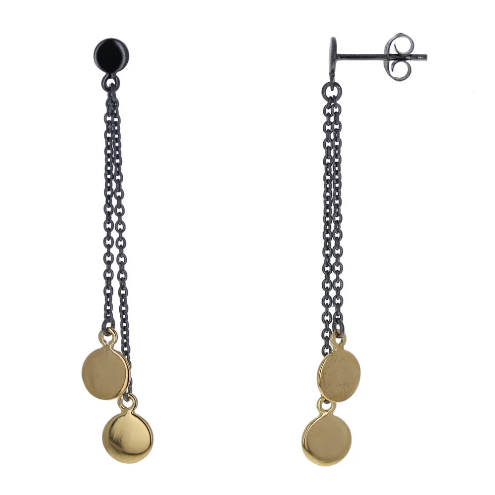 Black & Gold Disc Drops