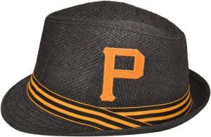Black Fedora with Gold P and Striped Band