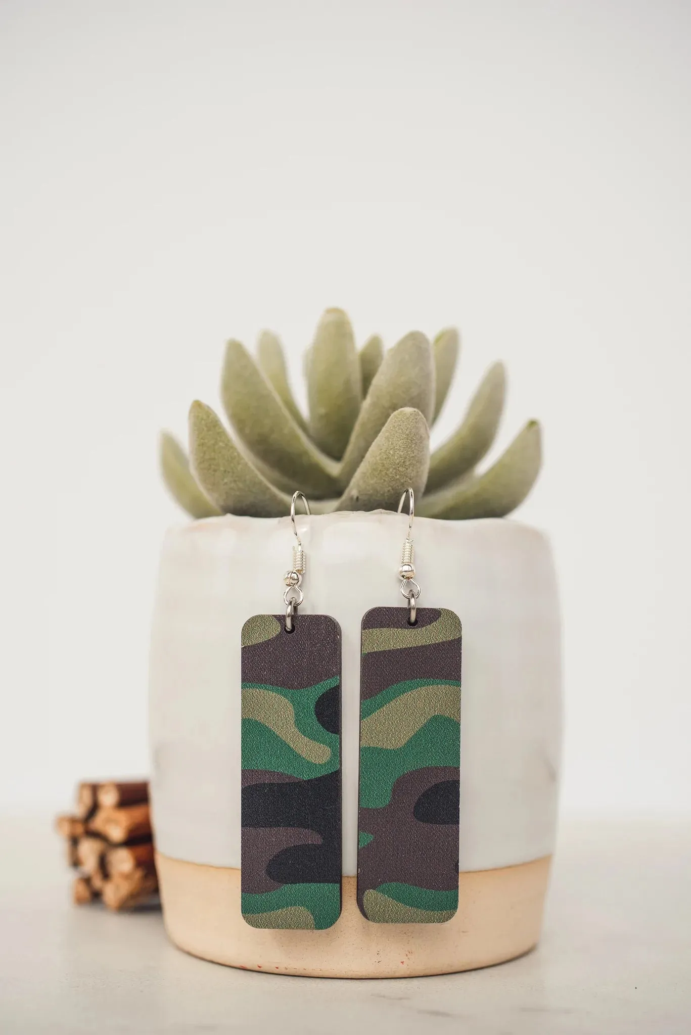 Camo Bar Wooden Dangles