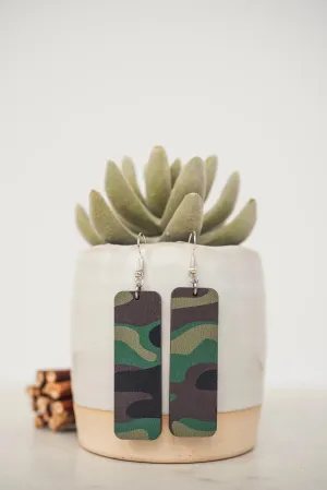 Camo Bar Wooden Dangles
