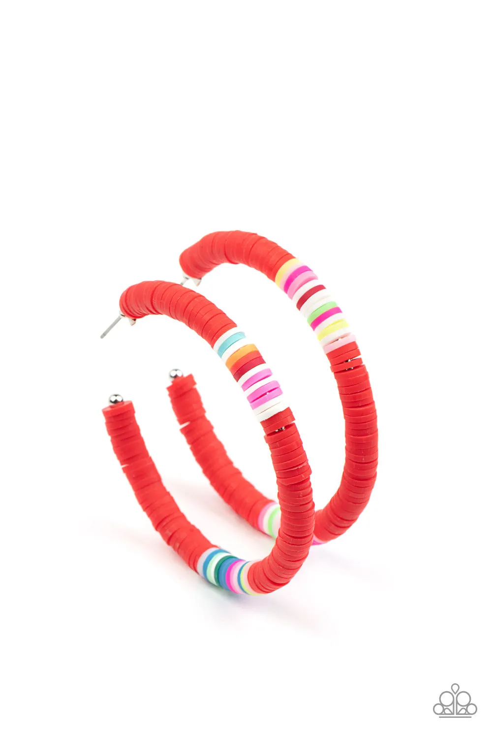 Colorfully Contagious - Red Earrings - Paparazzi Accessories