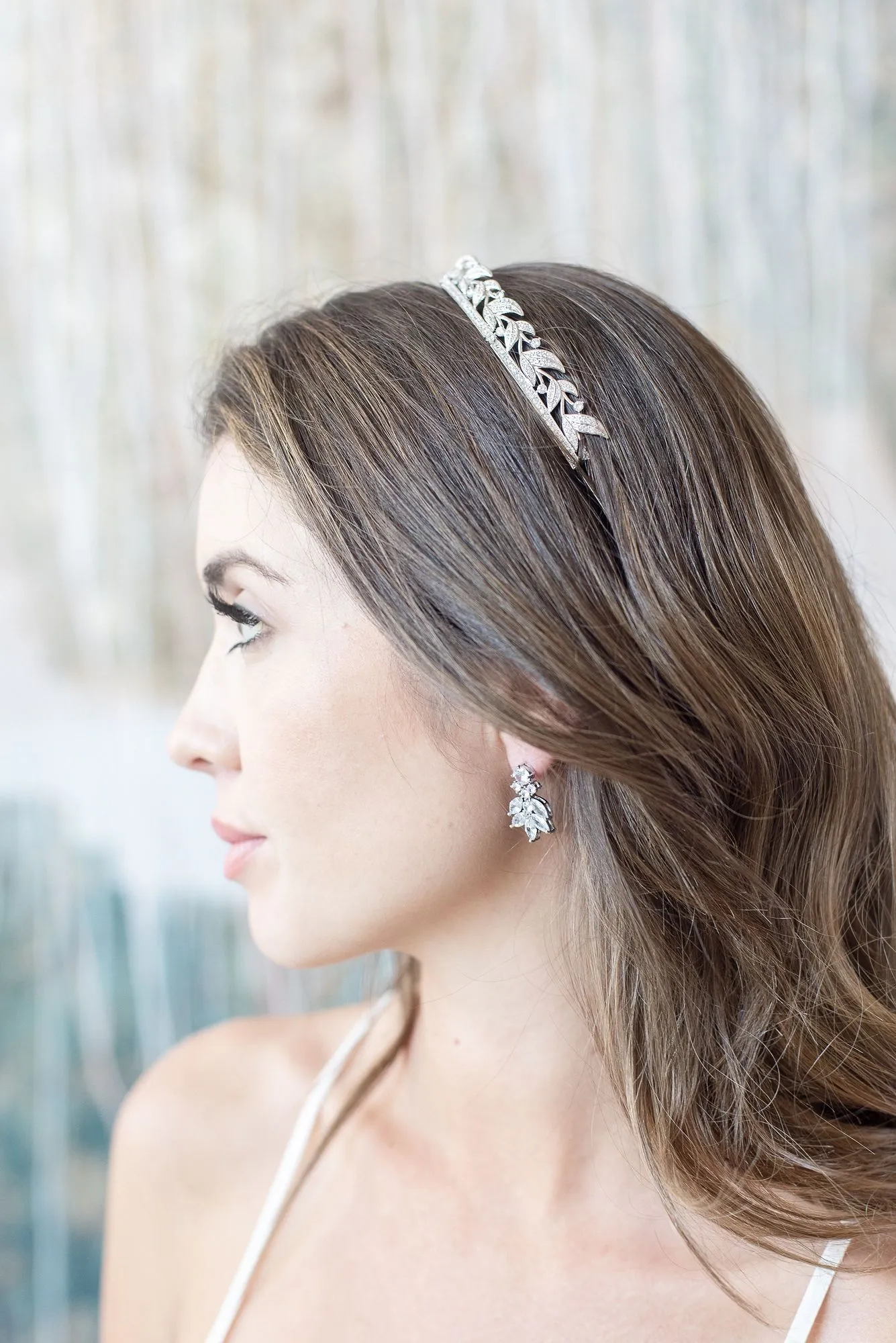 CRESSIDA Silver Simulated Diamond Cluster Earrings