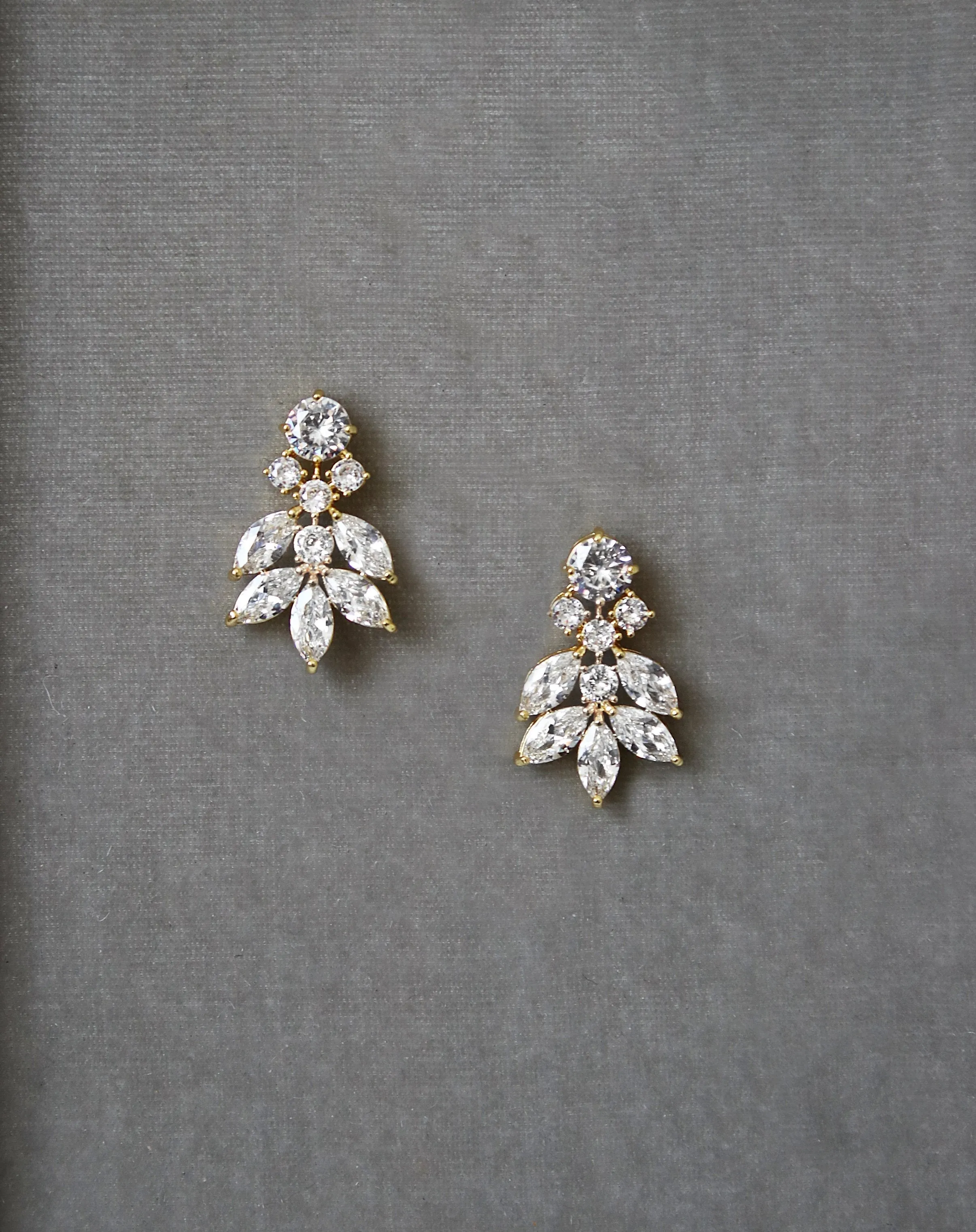 CRESSIDA Silver Simulated Diamond Cluster Earrings