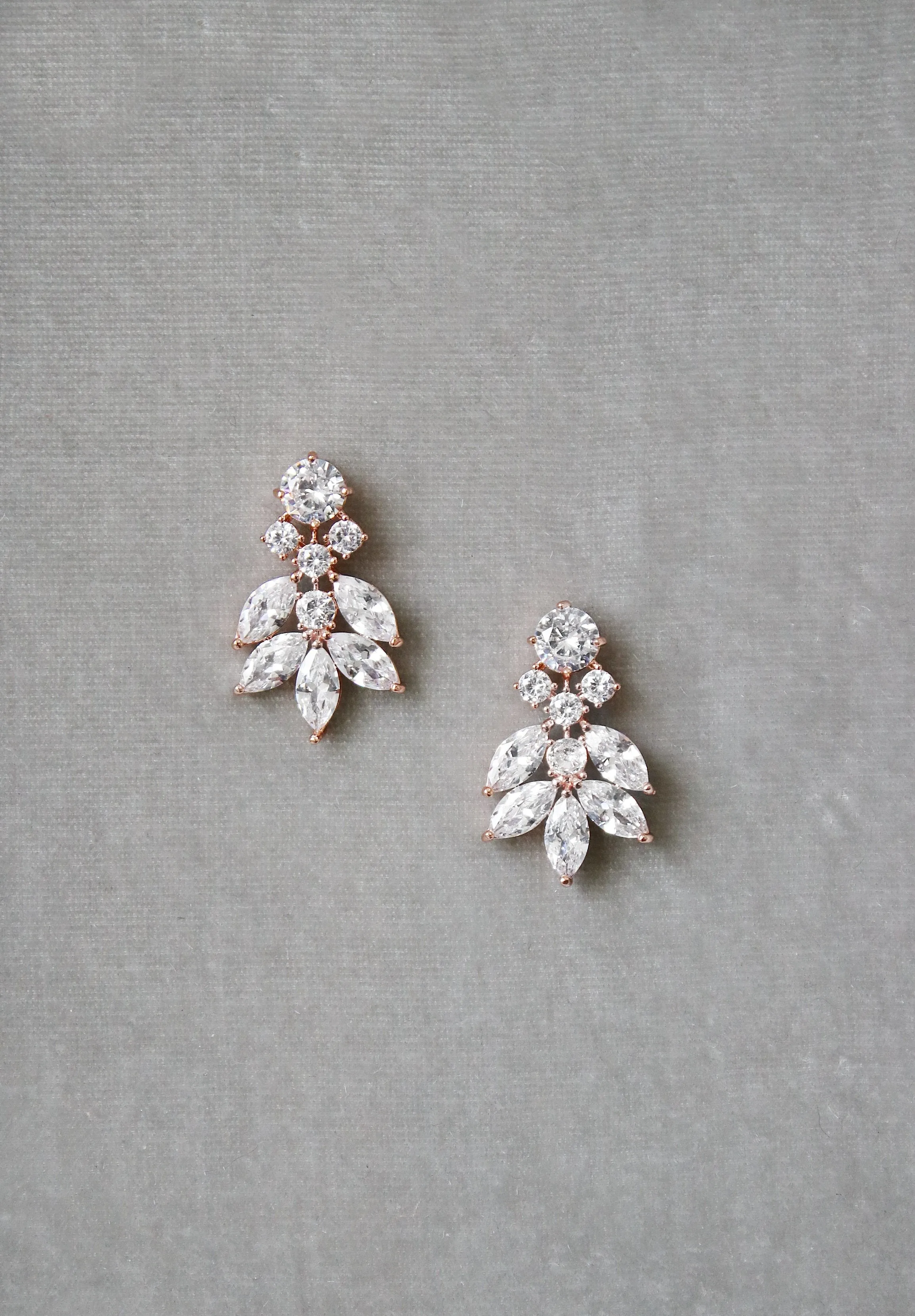 CRESSIDA Silver Simulated Diamond Cluster Earrings