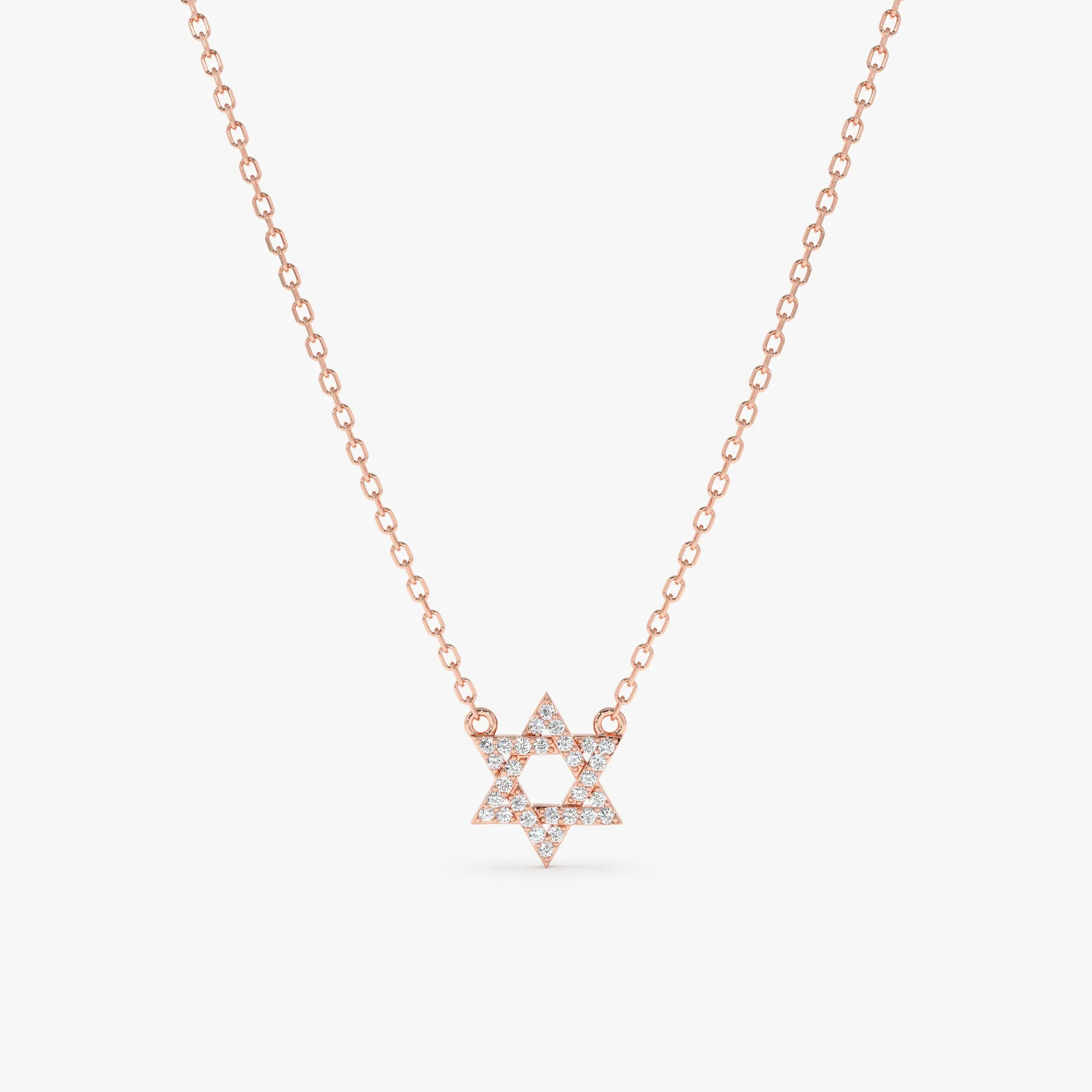 Dainty Diamond Star of David Necklace, Adara