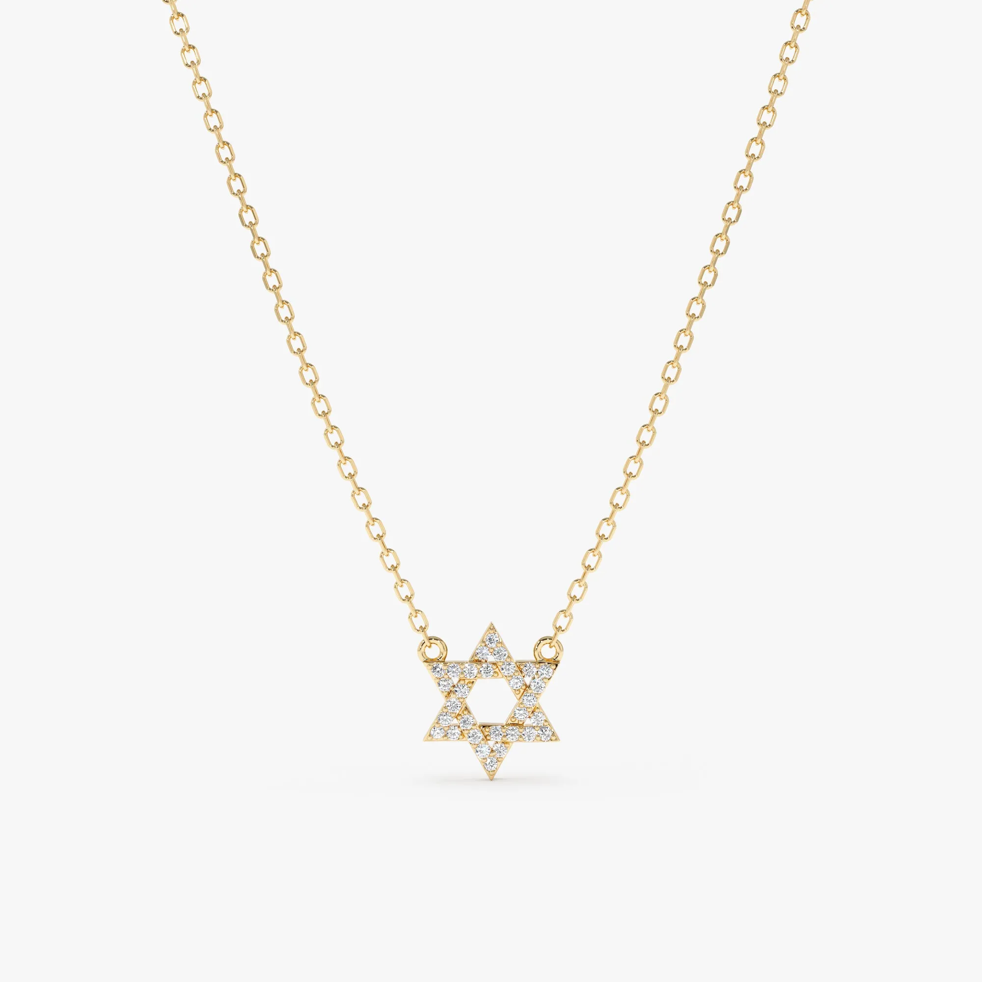 Dainty Diamond Star of David Necklace, Adara