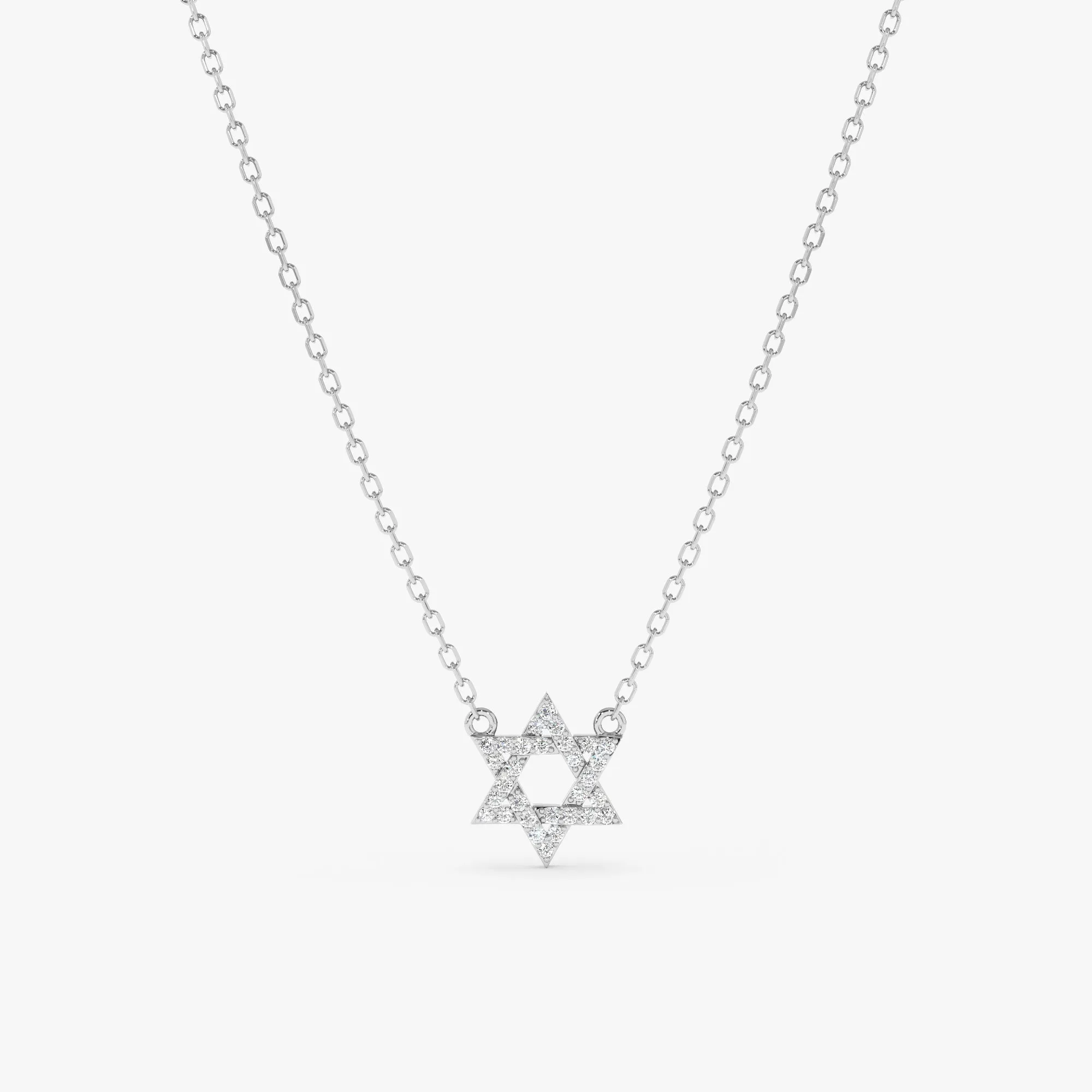 Dainty Diamond Star of David Necklace, Adara