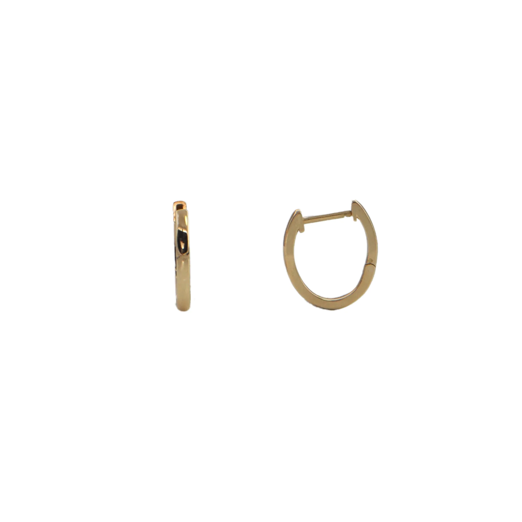 Daisy Exclusive 18k Yellow Gold Oval Huggie Earring