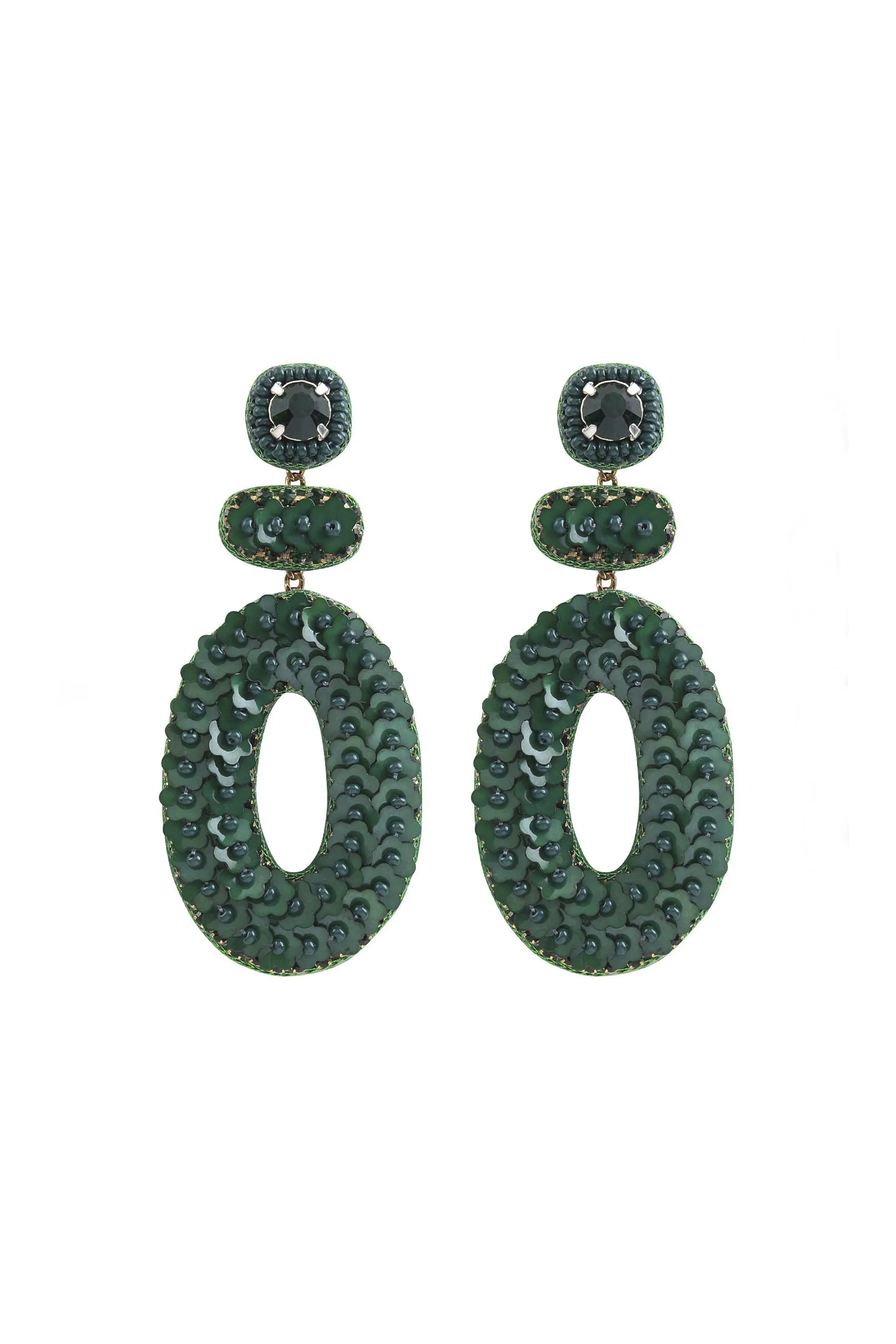 Deepa Gurnani Britt Earring - Green
