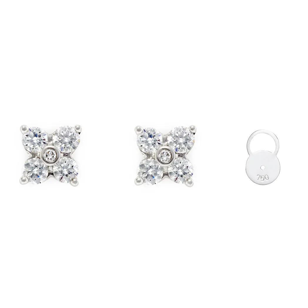Diamond Earrings in White Gold