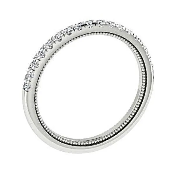 Diamond half eternity ring white gold 18K