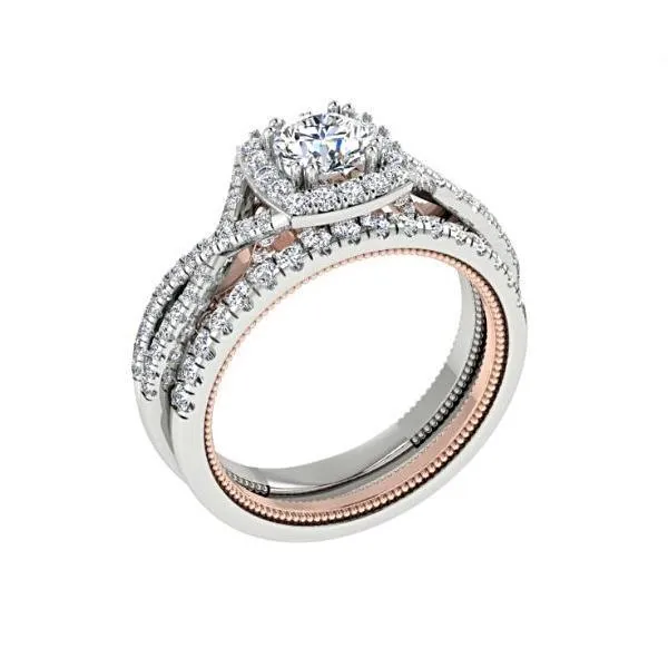 Diamond half eternity ring white gold 18K