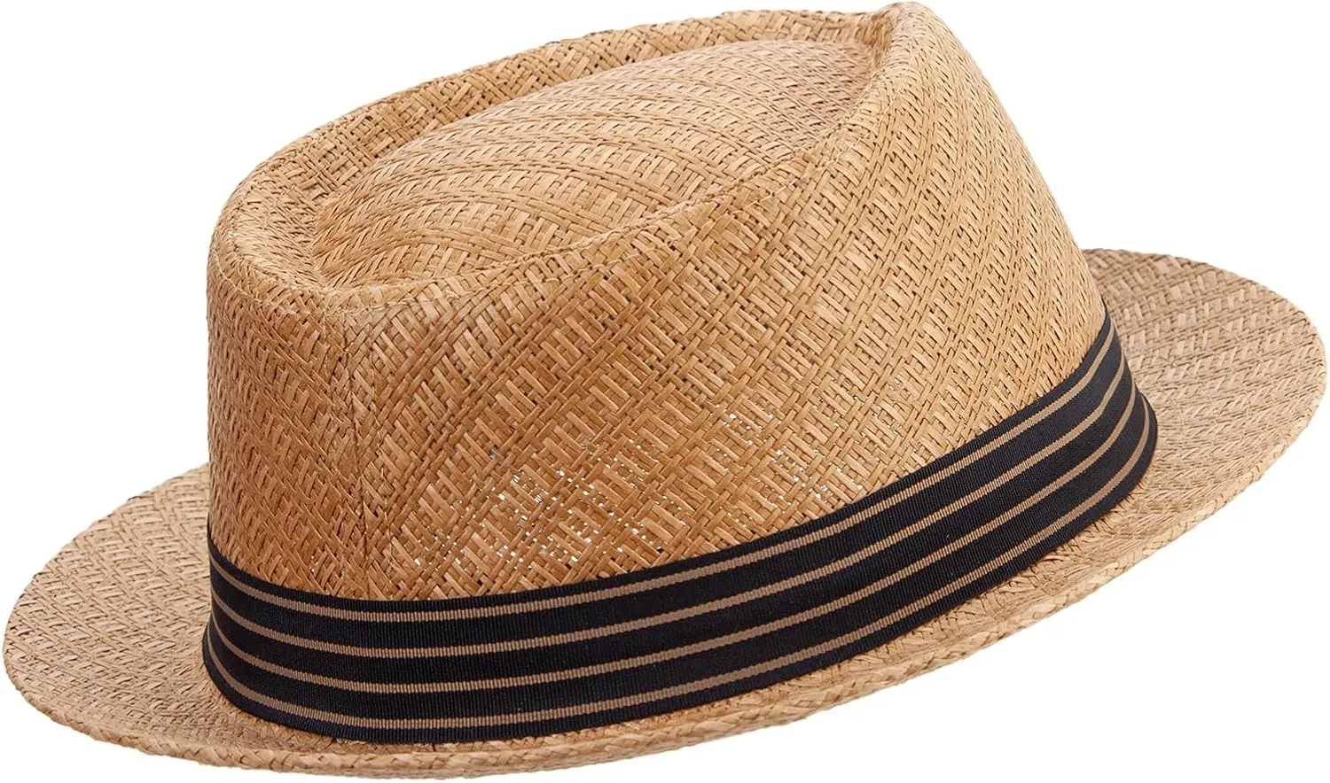 e4Hats.com Big Size Wove Paper Straw Wide Brim Porkpie Upbrim Fedora