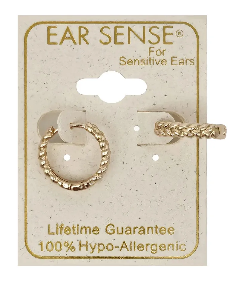 Ear Sense Earring Gold F455 Plaited Huggie