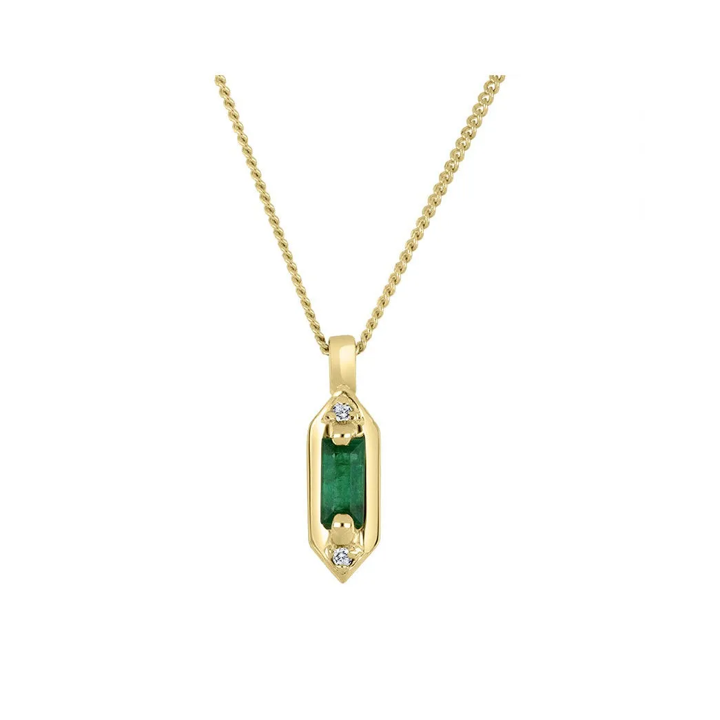 Emerald Baguette Necklace