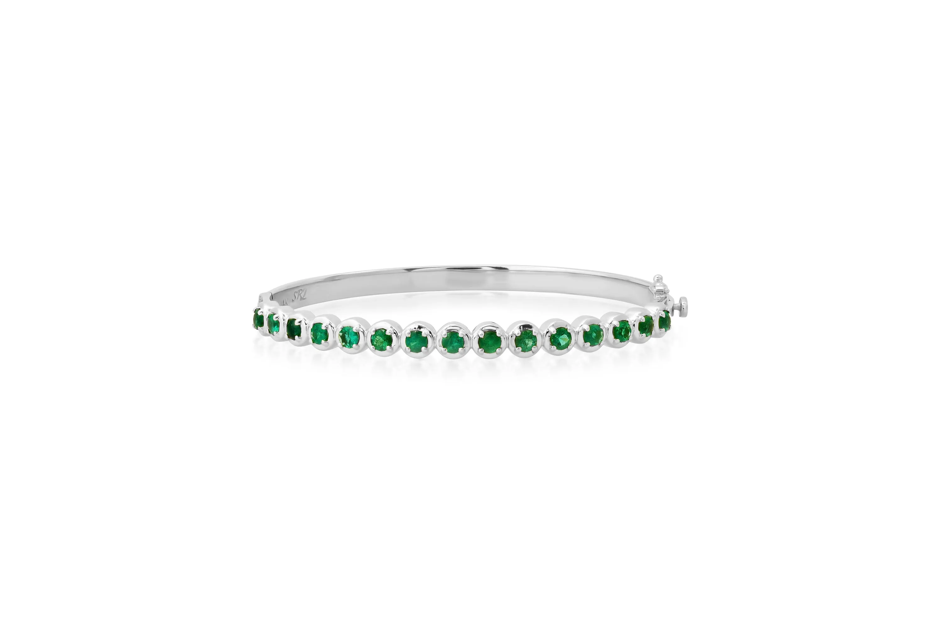 Emerald Cloud Bangle Bracelet