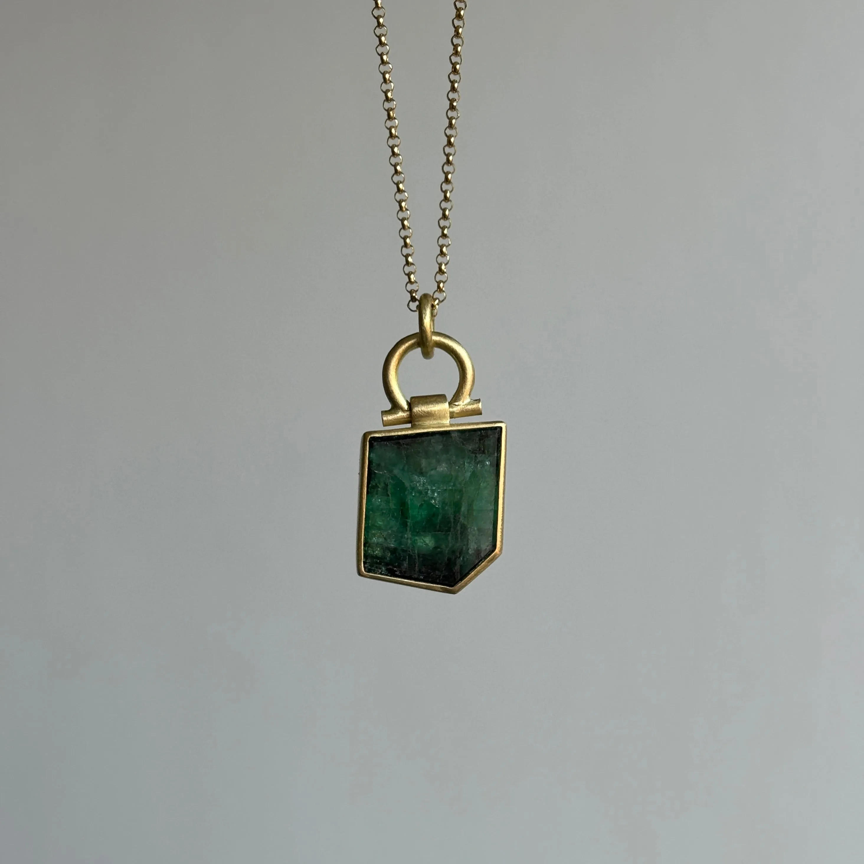 Emerald Slice Flag Pendant