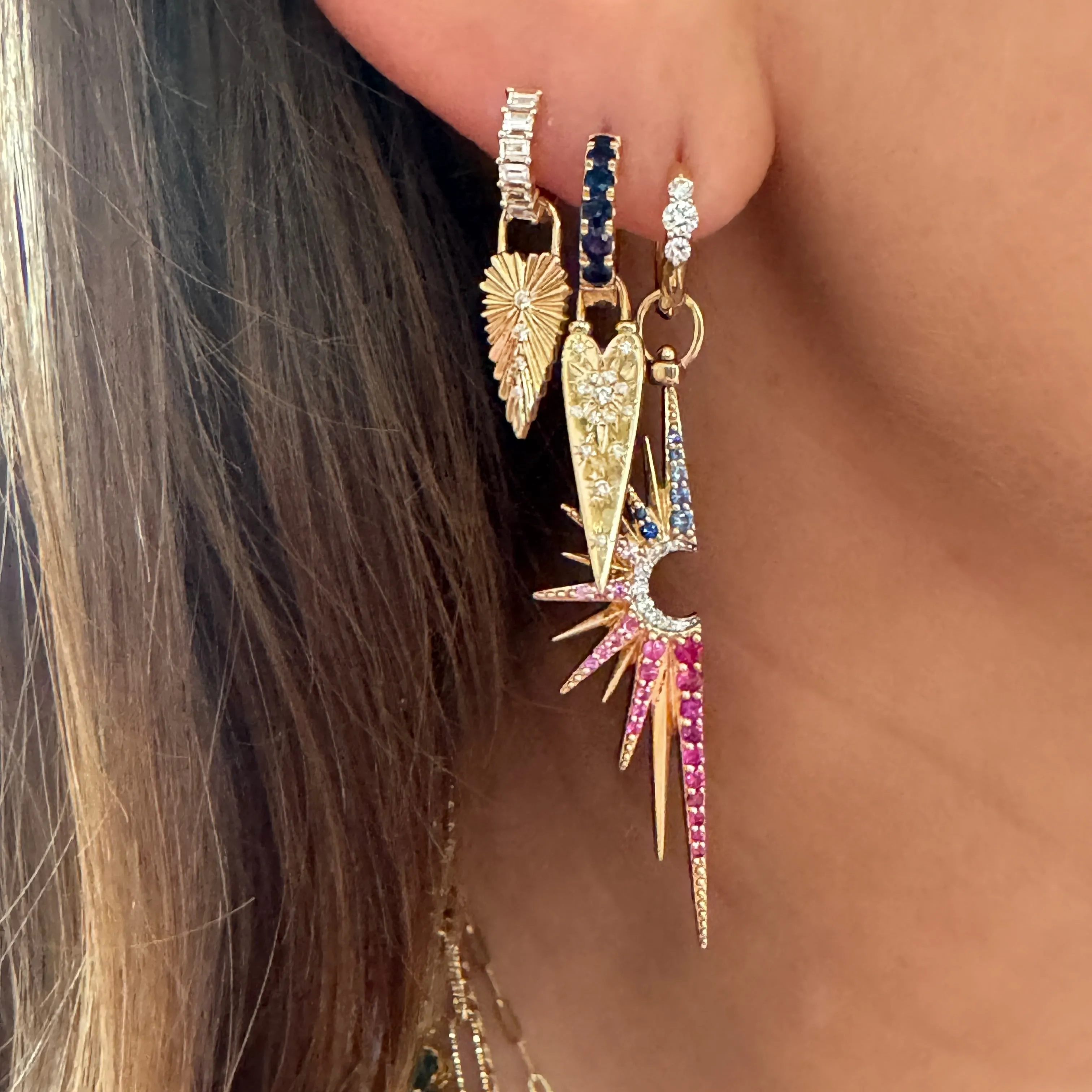 Essential Blue Sapphire Huggie Hoop Earrings
