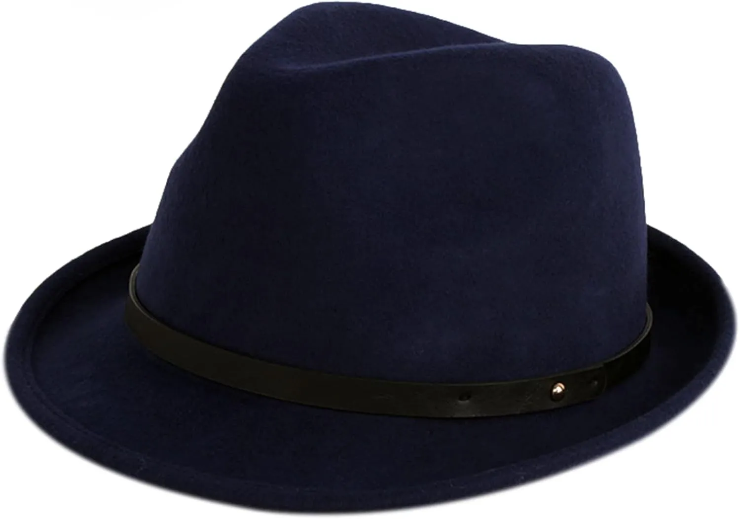 Fedora Hat 100% Wool Felt Classic Panama Hat Wide Brim Hat with Belt for Men Women