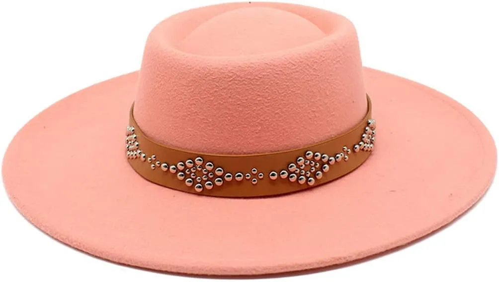 Fedora Hats for Women 9.5Cm Wide Brim Khaki Black Felted Dress Hat Panama Church Men Jazz Hat Sombreros