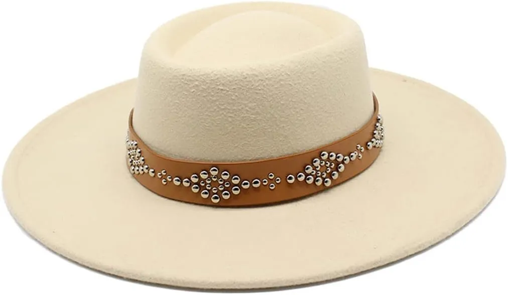 Fedora Hats for Women 9.5Cm Wide Brim Khaki Black Felted Dress Hat Panama Church Men Jazz Hat Sombreros