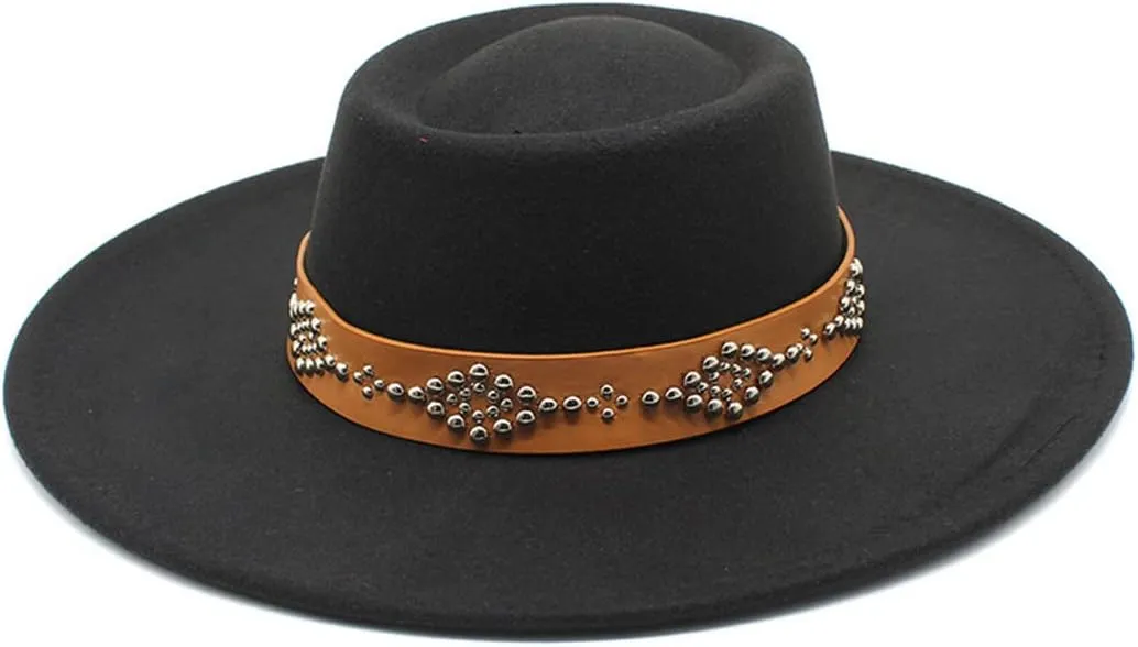 Fedora Hats for Women 9.5Cm Wide Brim Khaki Black Felted Dress Hat Panama Church Men Jazz Hat Sombreros