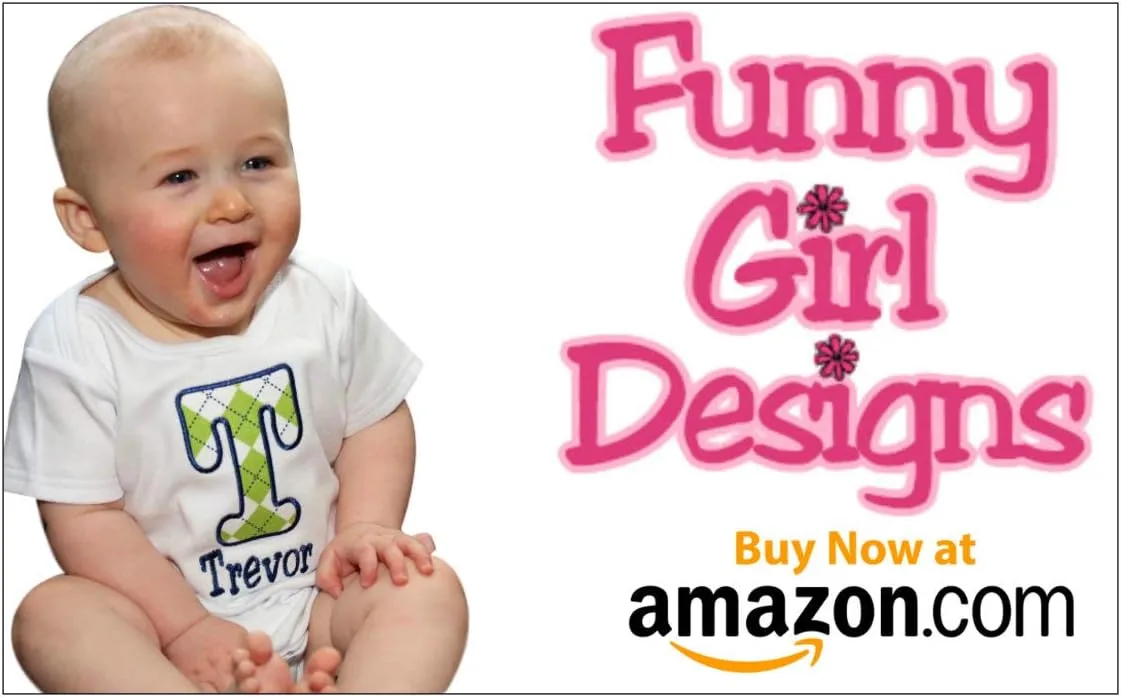 Funny Girl Designs Personalized Embroidered Baby Boys Initial Bodysuit with Matching Hat and Custom Name