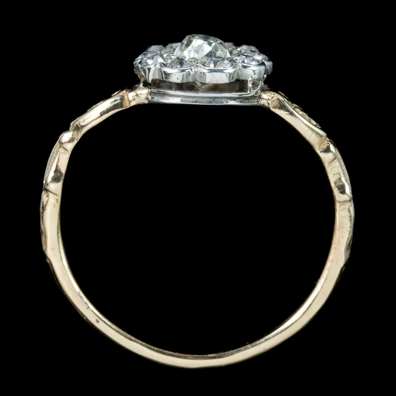 Georgian Style Diamond Cluster Ring 0.80ct Total