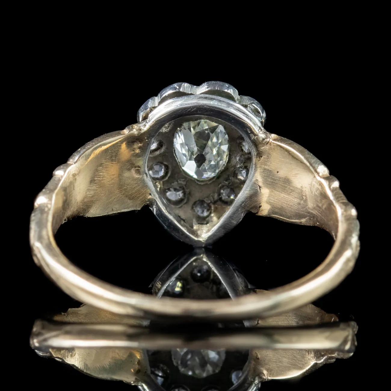 Georgian Style Diamond Cluster Ring 0.80ct Total