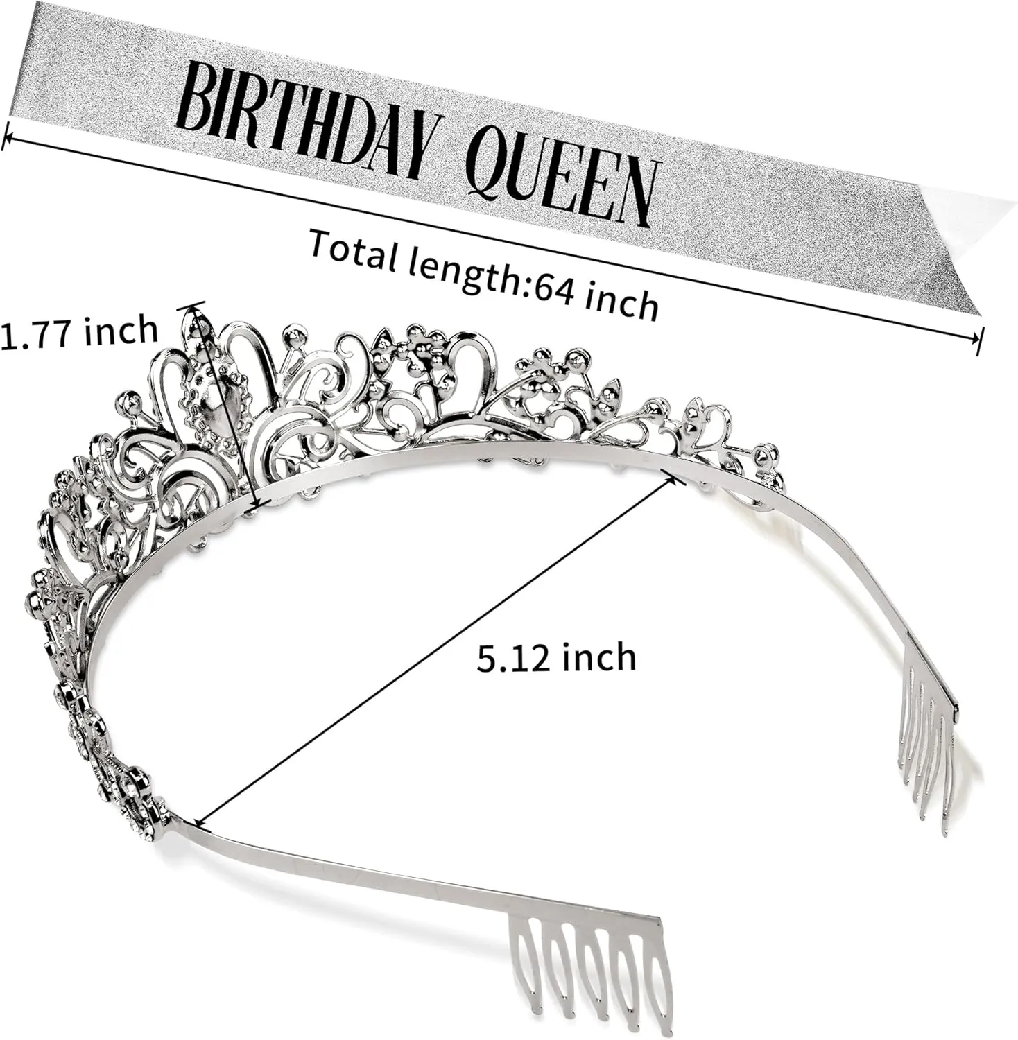 Gold Crown for Women Crystal Princess Tiaras Rhinestone Queen Headband Wedding Bridal Hair Accessories Birthday Prom Pageant Party Coming of Age Ceremony Photo Props