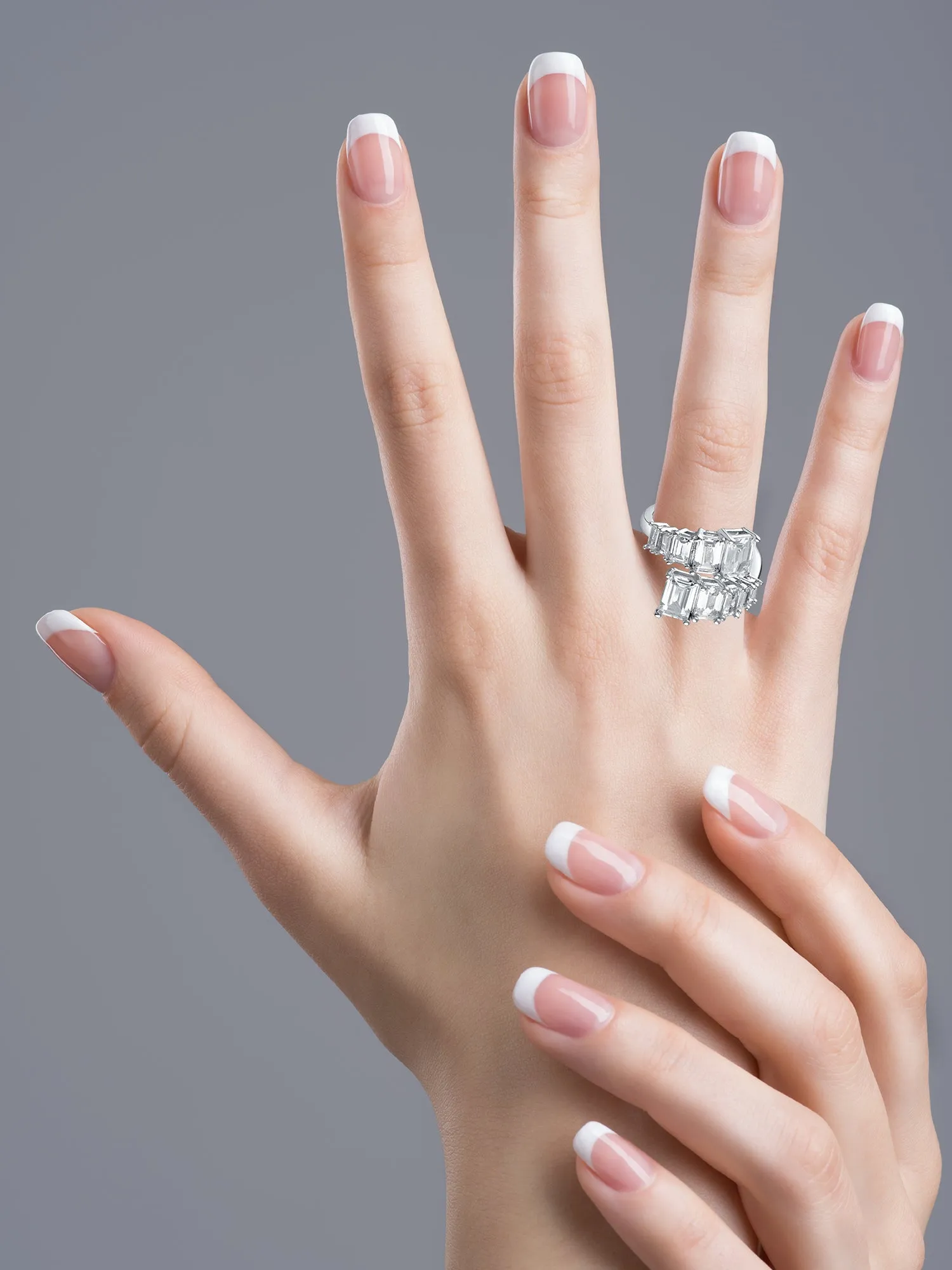 Graduated Emerald Wrap Ring