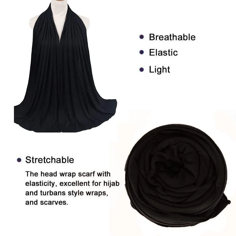 Head Wraps for Women Large Headband Turban Scarf for Black Hair band African Stretch Jersey Turban Hair Band
