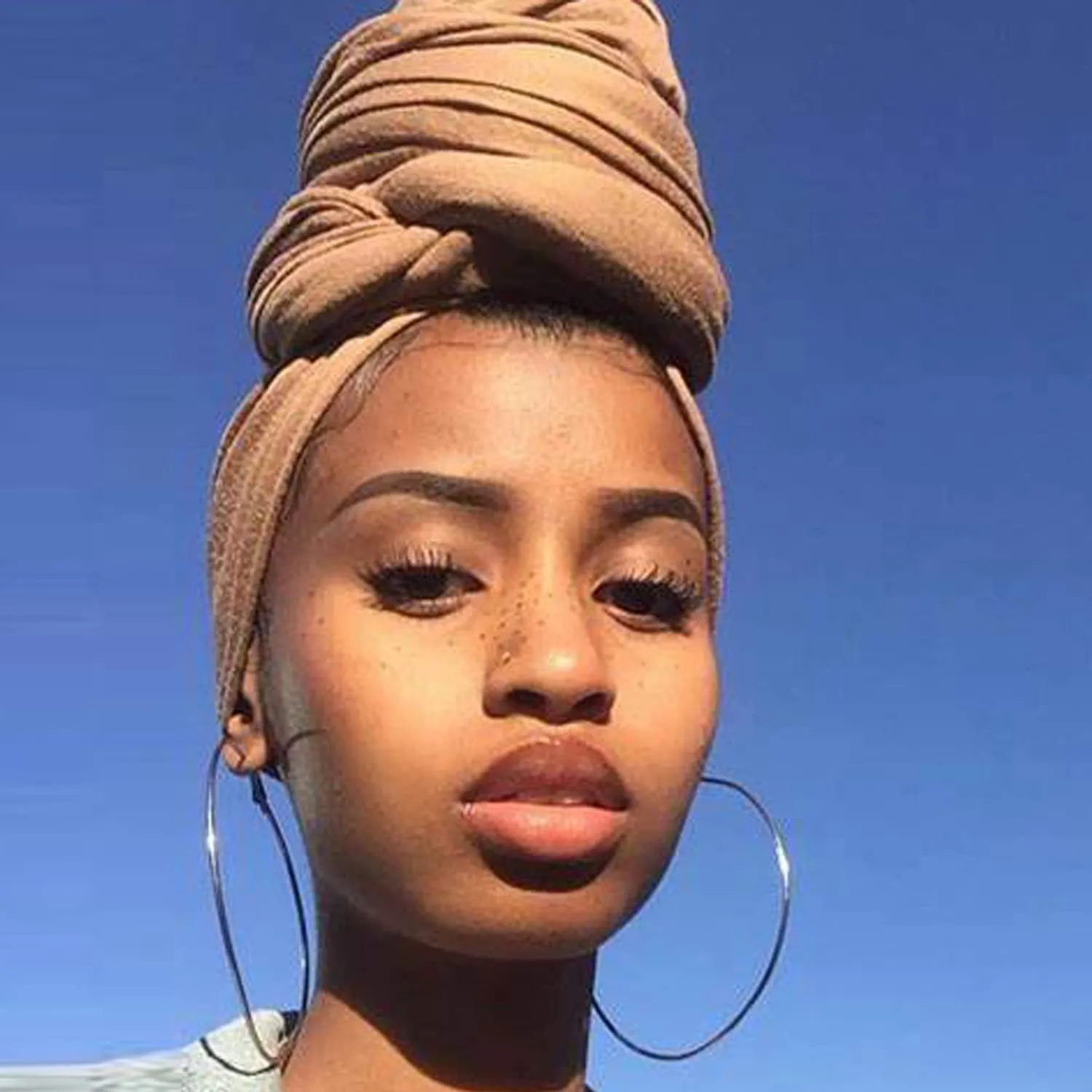Head Wraps for Women Large Headband Turban Scarf for Black Hair band African Stretch Jersey Turban Hair Band