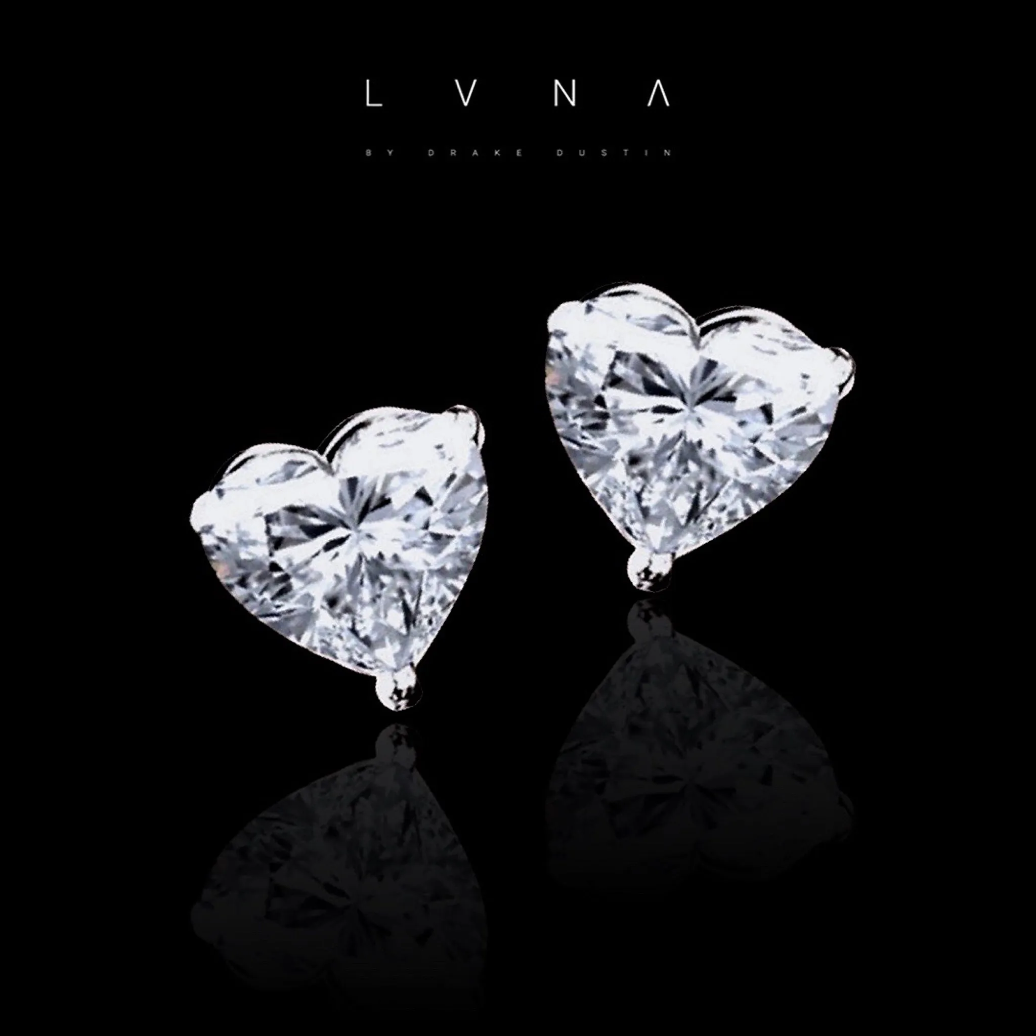 #LVNA2024 | 0.90cts I VVS Heart Brilliant Solitaire Stud Diamond Earrings 18kt