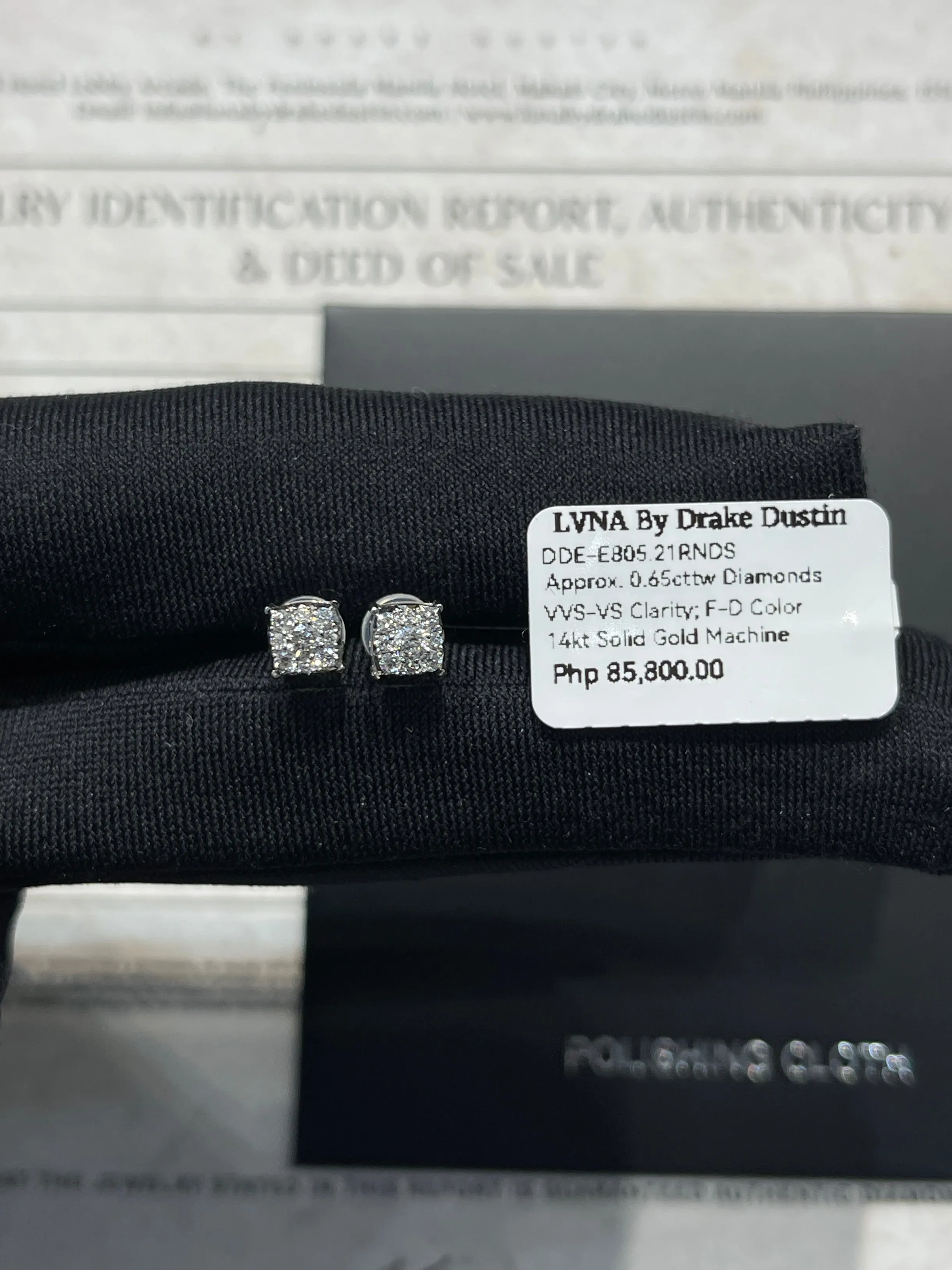 #LVNA2024 | Classic Cushion Paved Diamond Earrings 14kt