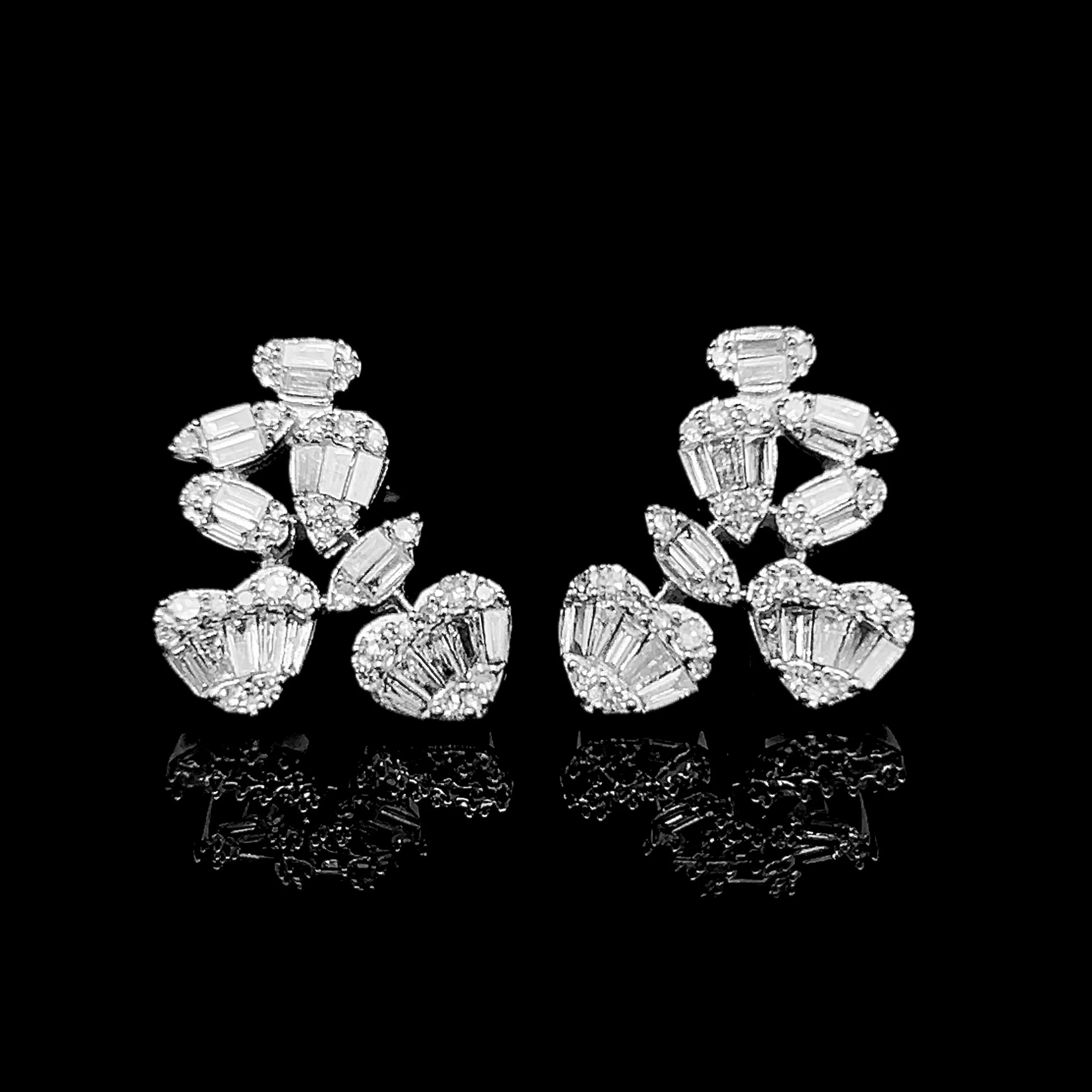 #LVNA2024 | Floral Cross Over Statement Diamond Earrings 14kt
