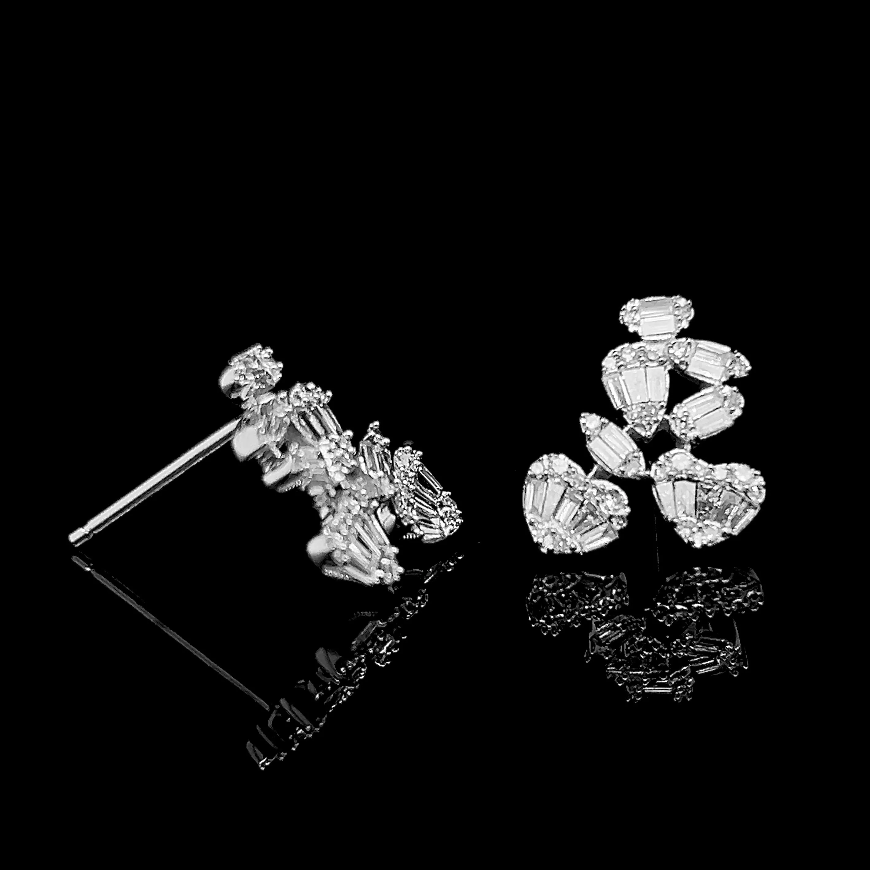#LVNA2024 | Floral Cross Over Statement Diamond Earrings 14kt