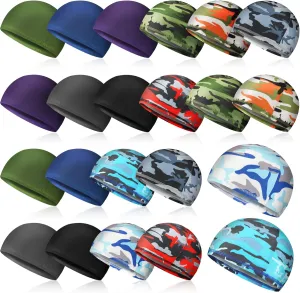 Meanplan 22 Pcs Helmet Liner Skull Cap Men's Cooling Cycling Cap Sports Helmet Cap for Men Women Running Skiing Hat