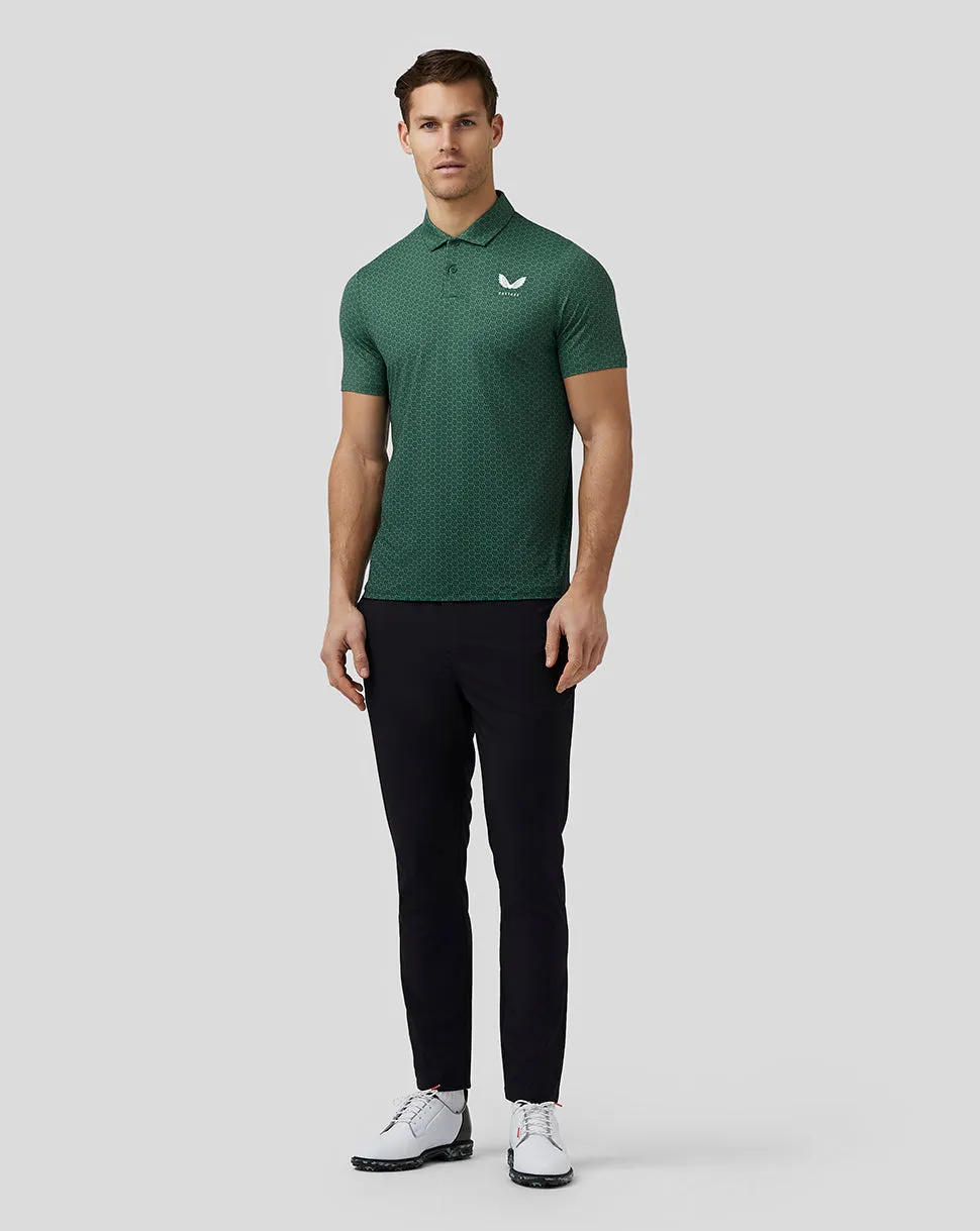 Men's Golf Printed Polo - Green